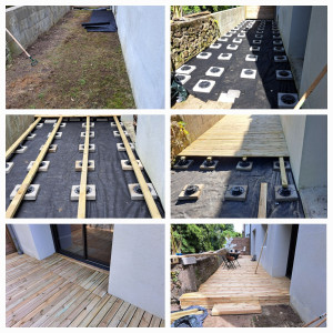 Photo de galerie - Réalisation d'une terrasse en bois sur plot