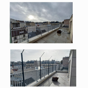 Photo de galerie - Aménagement d'un filet à chat sur balcon. Sans perçage 