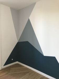Photo de galerie - Mur abstrait forme géométrique 