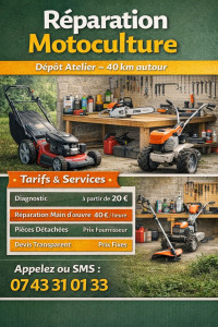Photo de galerie - Réparation motoculture