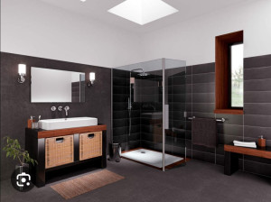 Photo de galerie - Salle de bain :
- Installation plomberie et sanitaires
- Revêtement de sol souples pour pièces très humides. 