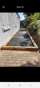 Photo de galerie - Création terrain de pétanque 