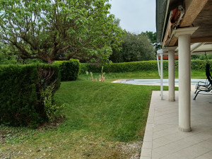 Photo de galerie - Tonte et découpe des bordures de la terrasse.