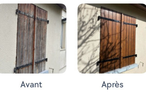 Photo de galerie - Remise en peinture des volets