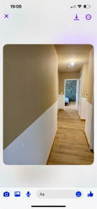 Photo de galerie - Peinture du. couloir et pose de papier peint dans les chambres 