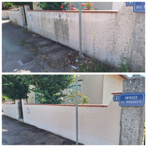 Photo de galerie - Nettoyage de mur avec ou sans produit