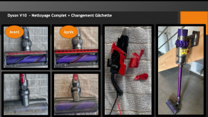 Photo de galerie - Dyson V10 - Nettoyage Complet + Changement Gâchette