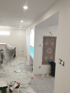 Photo de galerie - Création de faux plafond et niche 