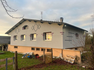 Photo de galerie - Ma facade en isolation thermique que j ai réalisé 