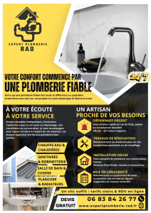Photo de galerie - AFFICHE EXPERT PLOMBERIE RAD