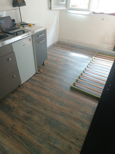 Photo de galerie - Pose parquet PVC
