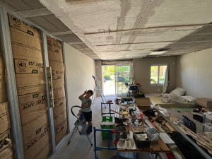 Photo de galerie - Doublage placo et isolation des murs