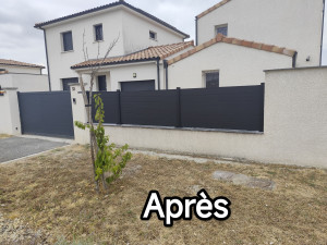 Photo de galerie - Pose de couvertine et de clôture pvc 
