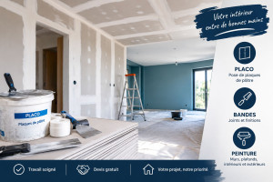 Photo de galerie - Travauxplaco bandes a joint  