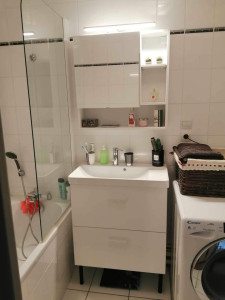 Photo de galerie - Montage, meuble salle de bain plus miroir