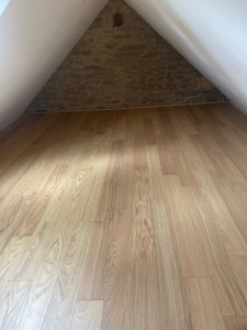 Photo de galerie - Pose d’un parquet contrecollé en chêne 