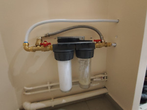 Photo de galerie - Pose d'une station anti calcaire by-pass 