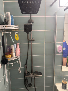 Photo de galerie - Installation d une nouvelle colone de douche fourni par un client