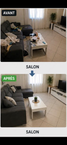 Photo de galerie - Remise en ordre du salon :
✔️ rangement et organisation
✔️ dépoussiérage des surfaces
✔️ nettoyage du sol

Pièce propre et agréable.