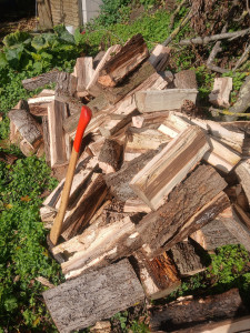 Photo de galerie - Bois fendu chez un client avc un merlin