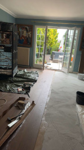 Photo de galerie - Pose du parquet Collé 