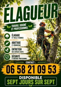 Photo de galerie - Je propose mes services elageur 