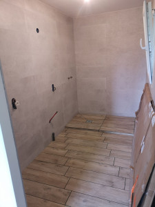 Photo de galerie - Réfection complète salle d'eau carrelée 