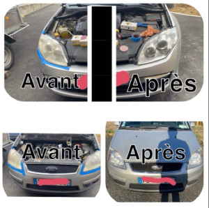 Photo de galerie - Rénovation de phare avant après 