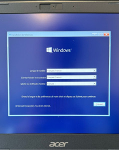 Photo de galerie - Installation et configuration de Windows / logiciels