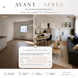 Photo de galerie - Rénovation totale logement avec ameublement