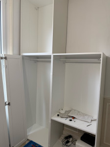 Photo de galerie - Pose grand dressing sur mesure