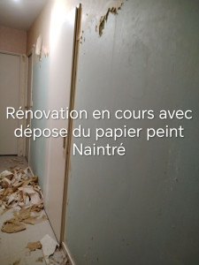 Photo de galerie - Depose de papier peint et nettoyage après travaux 