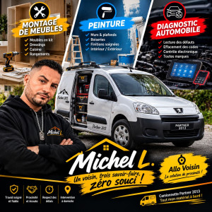 Photo de galerie - ? Besoin d’un coup de main ? Je suis dispo !

J’ai une camionnette et pas mal d’outils sous la main ?️, donc je peux vous aider pour vos déménagements, transports, montages, petits travaux, bricolage… bref, tout ce qui demande un peu d’huile de coude ?