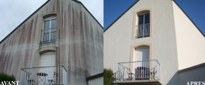 Photo de galerie - Voici une façade que on a nettoyé plus produit hydrofuge