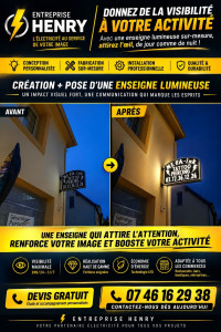Photo de galerie - Création plus pose d'enseigne lumineuse 