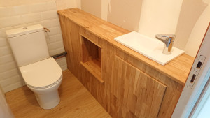 Photo de galerie - Pose WC et lave-mains