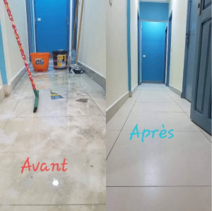 Photo de galerie - Nettoyage d’un hall d’entrée 