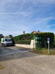 Photo de galerie - Abattage de haie et pose de cloture bois 