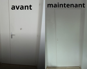 Photo de galerie - Réparation porte + peinture 