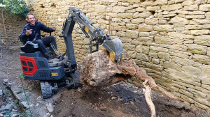 Photo de galerie - Arrachage de vielles souche