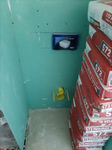 Photo de galerie - Préparation bâti support pour WC suspendu