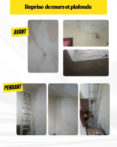 Photo de galerie - Reprise de murs et plafonds - 1