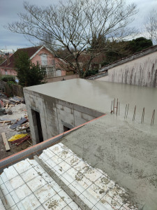 Photo de galerie - Coulage du plancher 