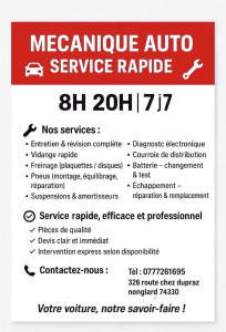 Photo de galerie - Pour ton service de Mécanique, merci de me contacter