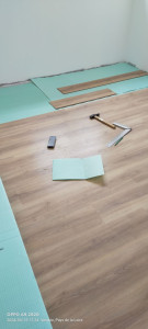 Photo de galerie - Pose parquet sur isolant 