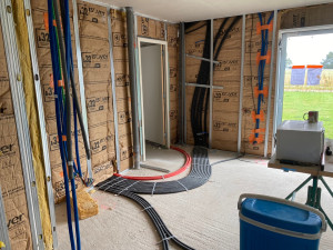 Photo de galerie - Première passe plomberie maison neuve 