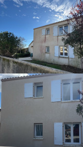 Photo de galerie - Nettoyage et traitement Enti mousse de cette grande façade 