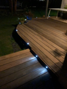 Photo de galerie - électrification balisage led sur terrasse 