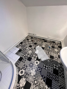 Photo de galerie - Pose de dalle PVC