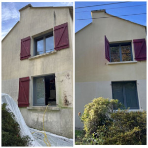 Photo de galerie - Nettoyage demoussage façade 